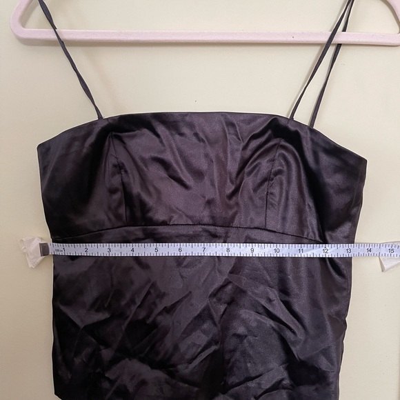 Guess Vintage Y2K Black Satin Cropped Halter Top - Picture 7 of 9